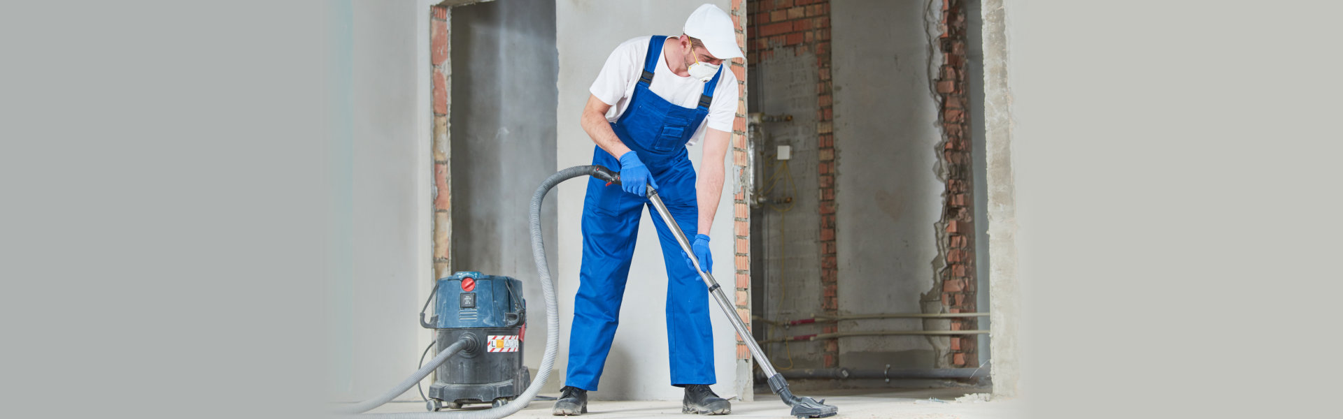 a man is cleaning